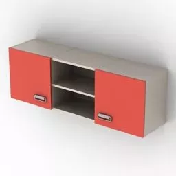 Wall Mounted Shelf Mdf Wooden 3d model