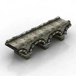 Old Medieval Bridge Stone 3d model