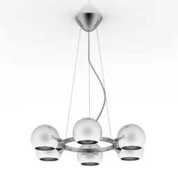 Ceiling Lamp With Six Bulbs, Modern Lamp 3d model