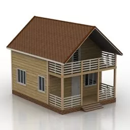 Urban Roof House Two Storey 3d model