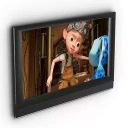 Tv Flat Wall Mounted 3d model