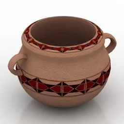 Ancient Terracotta Jug 3d model