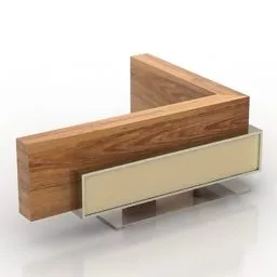 Reception Wooden Two Layers 3d model