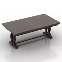 Round Table Curved Iron Stand 3d model