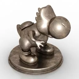 Bronze Figurine Abstract Shape 3d model