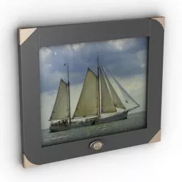 Picture Frame Black 3d model