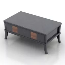 Rectangular Table With Drawer 3d model