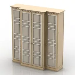 Mirror Wardrobe Cabinet 3d model