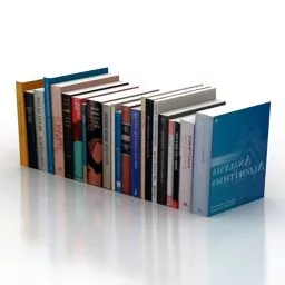 Colorful Books Stack 3d model