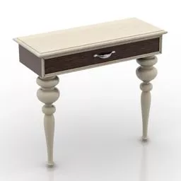Side Console Table Two Legs 3d model