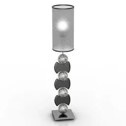 Tall Lamp With Sphere Decoration 3d model