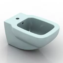 Blue Bidet Toilet Sanitary 3d model