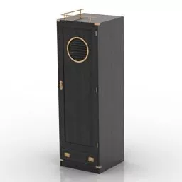 Black Locker With Exhaust Fan 3d model