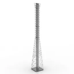 Metal Chimney Building 3d model