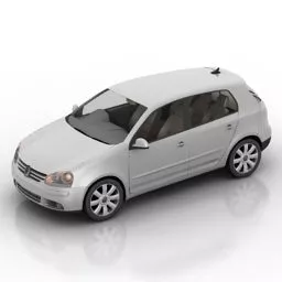 Sedan Car Silver Color 3d model
