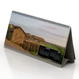 Paper Calendar Tableware 3d model