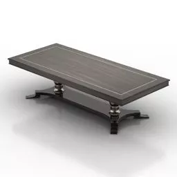Rectangular Table Antique Stand 3d model