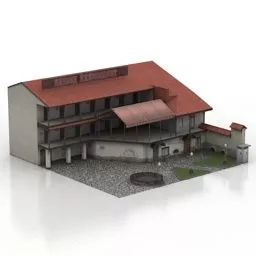 Restaurant Building Ostozhenka 3d model