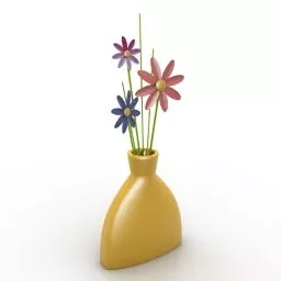 Yellow Porcelain Vase 3d model