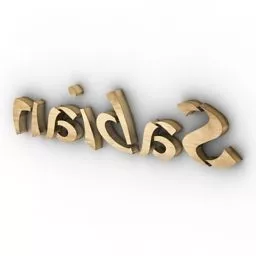 Gold Logo Wall Mount 3d model