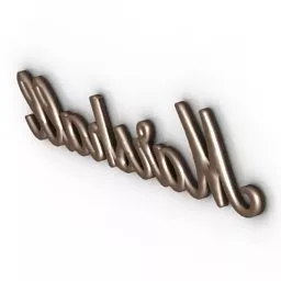 Classic Font Logo 3d model