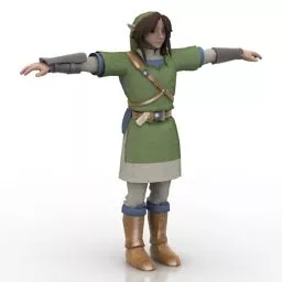 Boy Zelda Character 3d model
