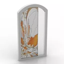 Door With Painting Texture 3d model