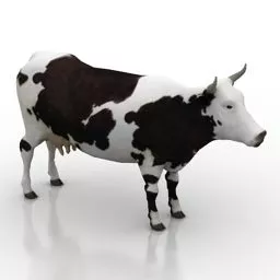 Black White Cow 3d model