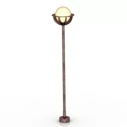 Lamppost Two Bulbs 3d model