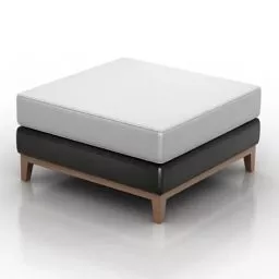 Square Seat Upholstered 3d model