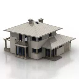 Country House Two Storey 3d model