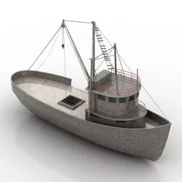 Old Tug Boat 3d model