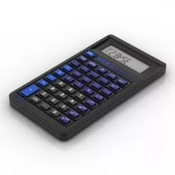 Portable School Calculator 3d model