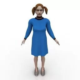Girl Orphan Character 3d model