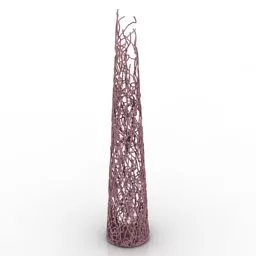 Vase Litecraft Floor Lamp Dry Branches Covered 3d model
