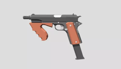 Old Beretta 92 Pistol 3d model