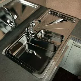 Stainless Steel Bathroom Faucet 3d model