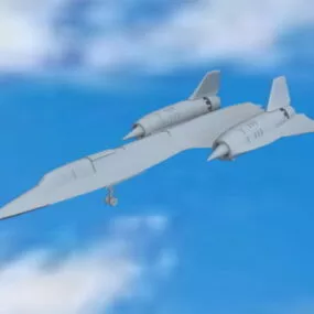 A-12 Blackbird Bomber Aircraft 3d model