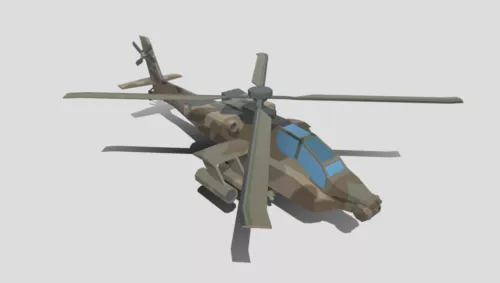 Lowpoly Ah-64 Apache Helicopter 3d model Lowpoly Ah-64 Apache Helicopter 3d model