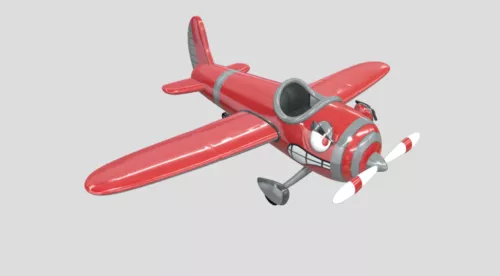 Lake Biplane 3d model