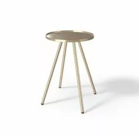 Bedside Table Brushed Brass Legs 3d model