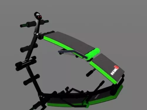 Sit Up Bench Gym Animation 3d model Sit Up Bench Gym Animation 3d model