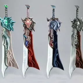 Anime Gaming Blade Swords 3d model