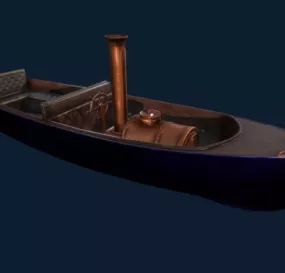 Vintage Motorboat 3d model