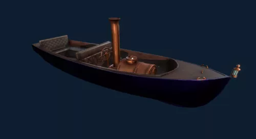 Cargo Ship In The Sea 3d model