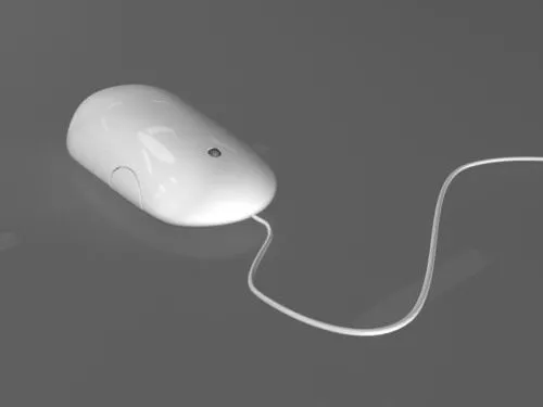 Apple Computer Wired Mouse 3d model Apple Computer Wired Mouse 3d model