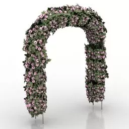 Arc Flowers Decoration 3d model