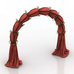 Arch Curtain decoration 3d model