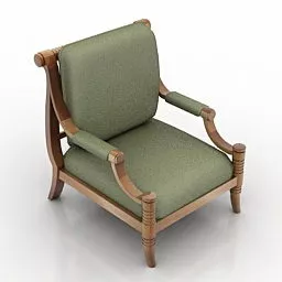Single Armchair Lucca Design 3d model