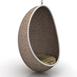 Armchair Egg Shaped 3d model